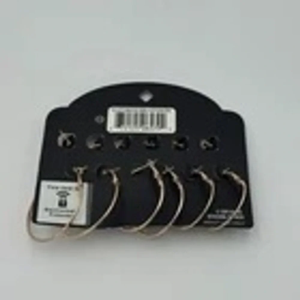 Jasmine Lane Gold‎ & Silver Earring Bundle 12 Pairs Hoops & Studs Set NEW